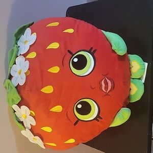 2013 Moose Shopkins Strawberry Kiss with White Flowers 16" Pillow Plush